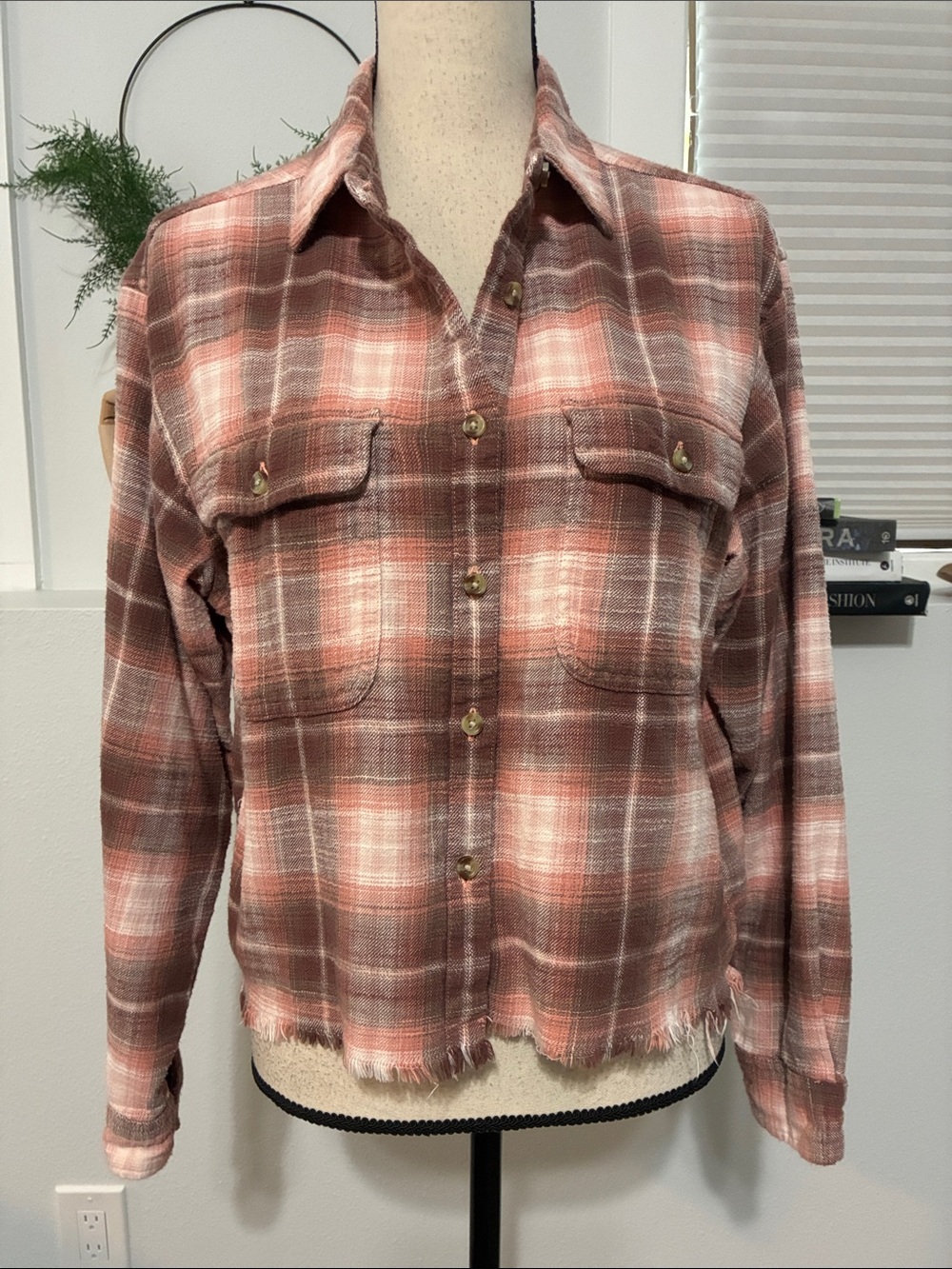 Lucky Cropped Flannel Shirt